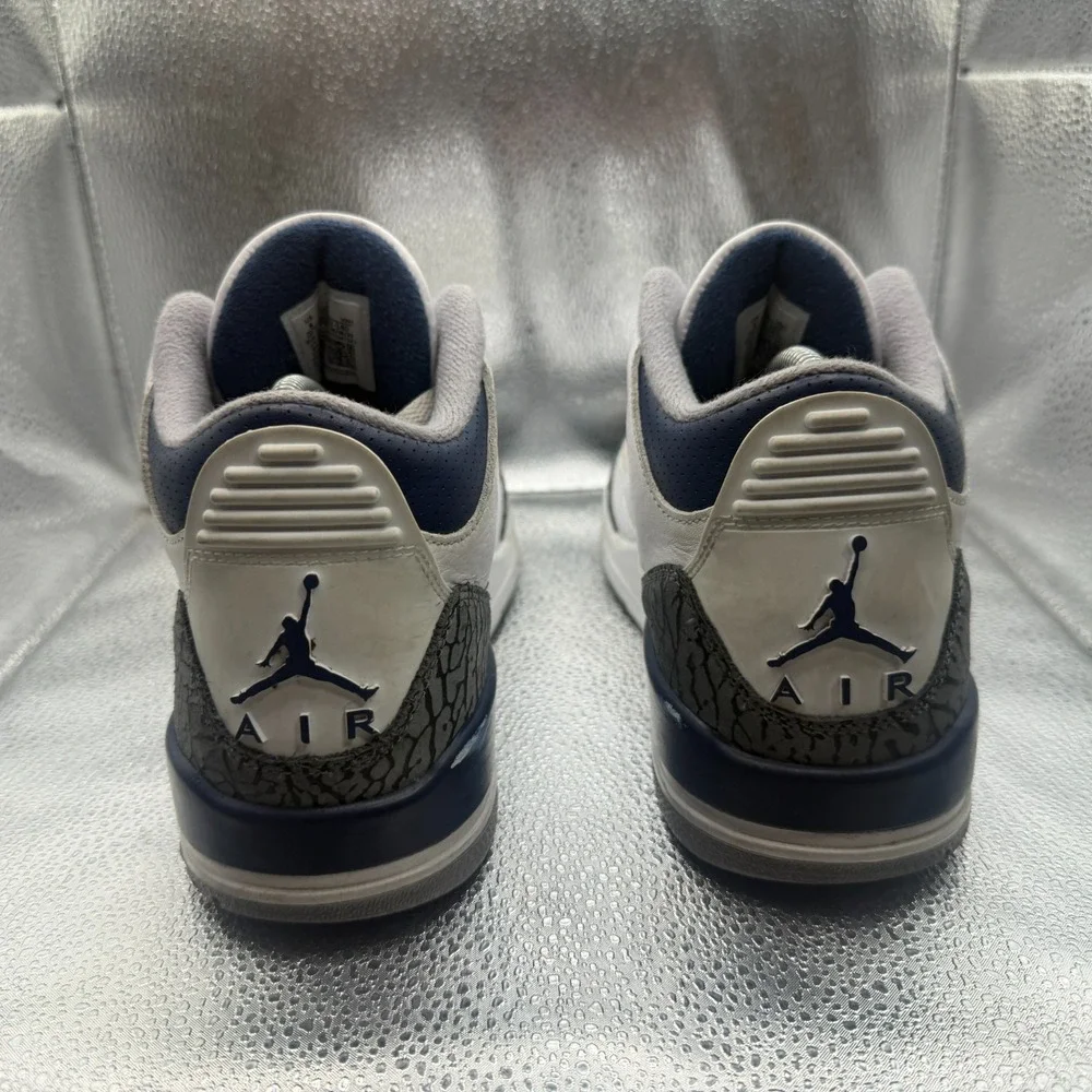 Size 8 Air Jordan Air Jordan 3 Retro Midnight Navy Mens Sneaker Shoes CT8532-140